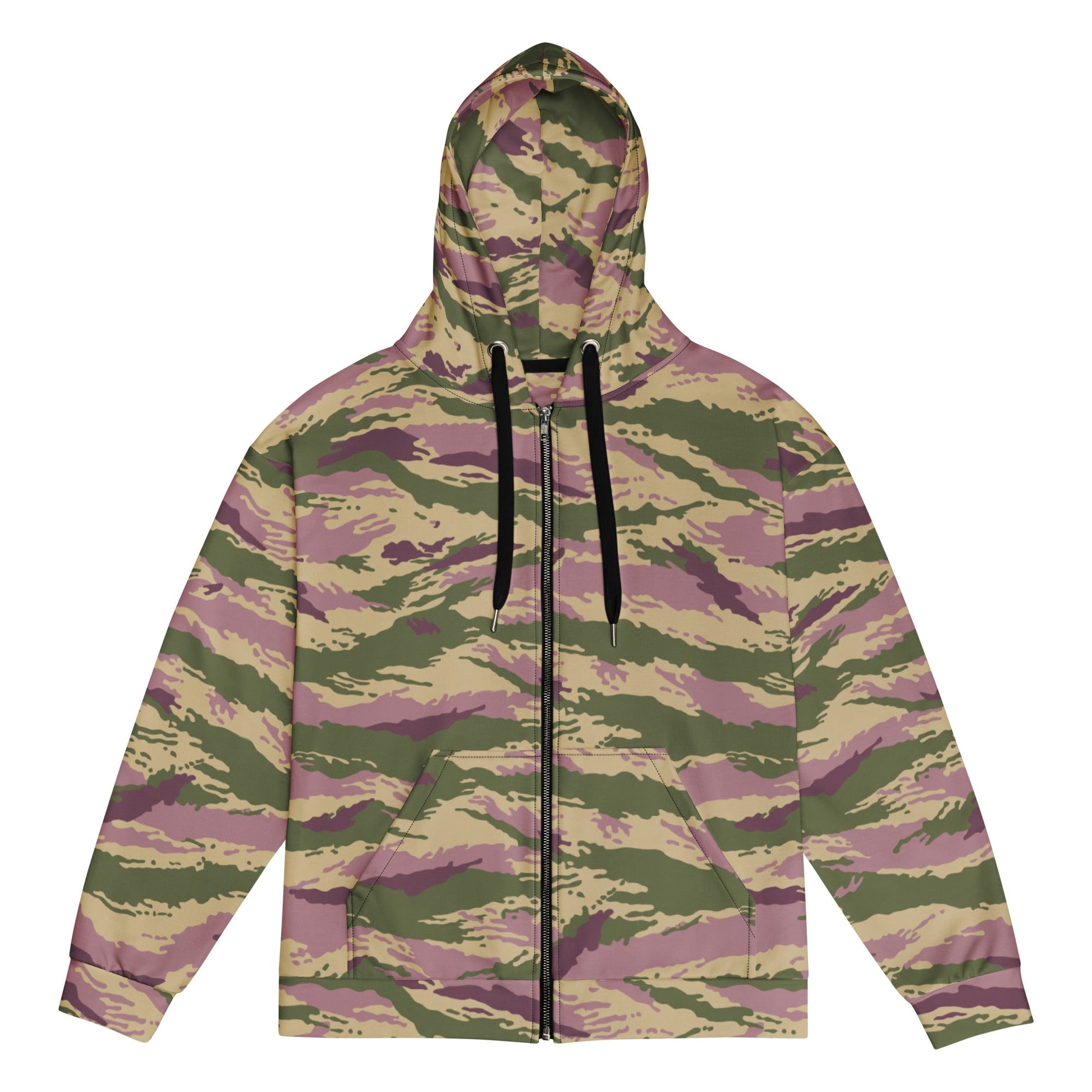 Russian Tiger Stripe Kamysh PFO CAMO Unisex zip hoodie - 2XS - Zip Hoodies