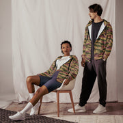 Tiger Stripe Kamysh Rosewood CAMO Unisex Zip Hoodie