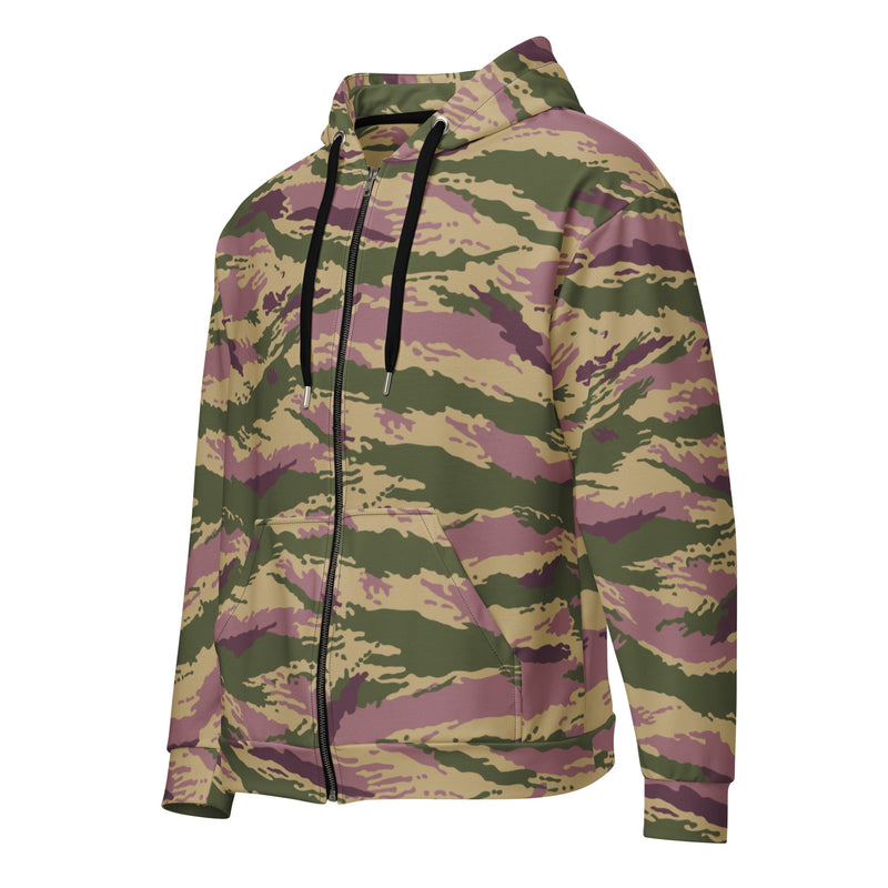 Tiger Stripe Kamysh Rosewood CAMO Unisex Zip Hoodie