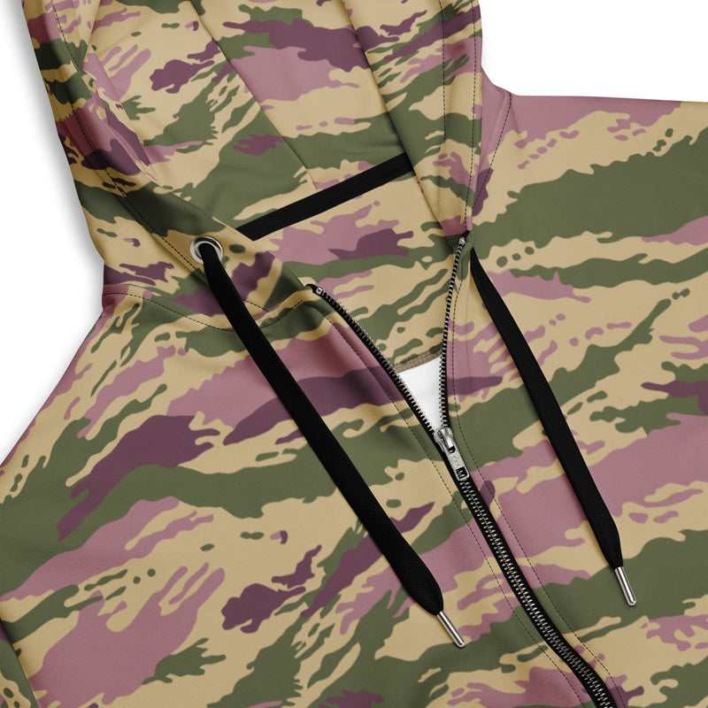 Tiger Stripe Kamysh Rosewood CAMO Unisex Zip Hoodie