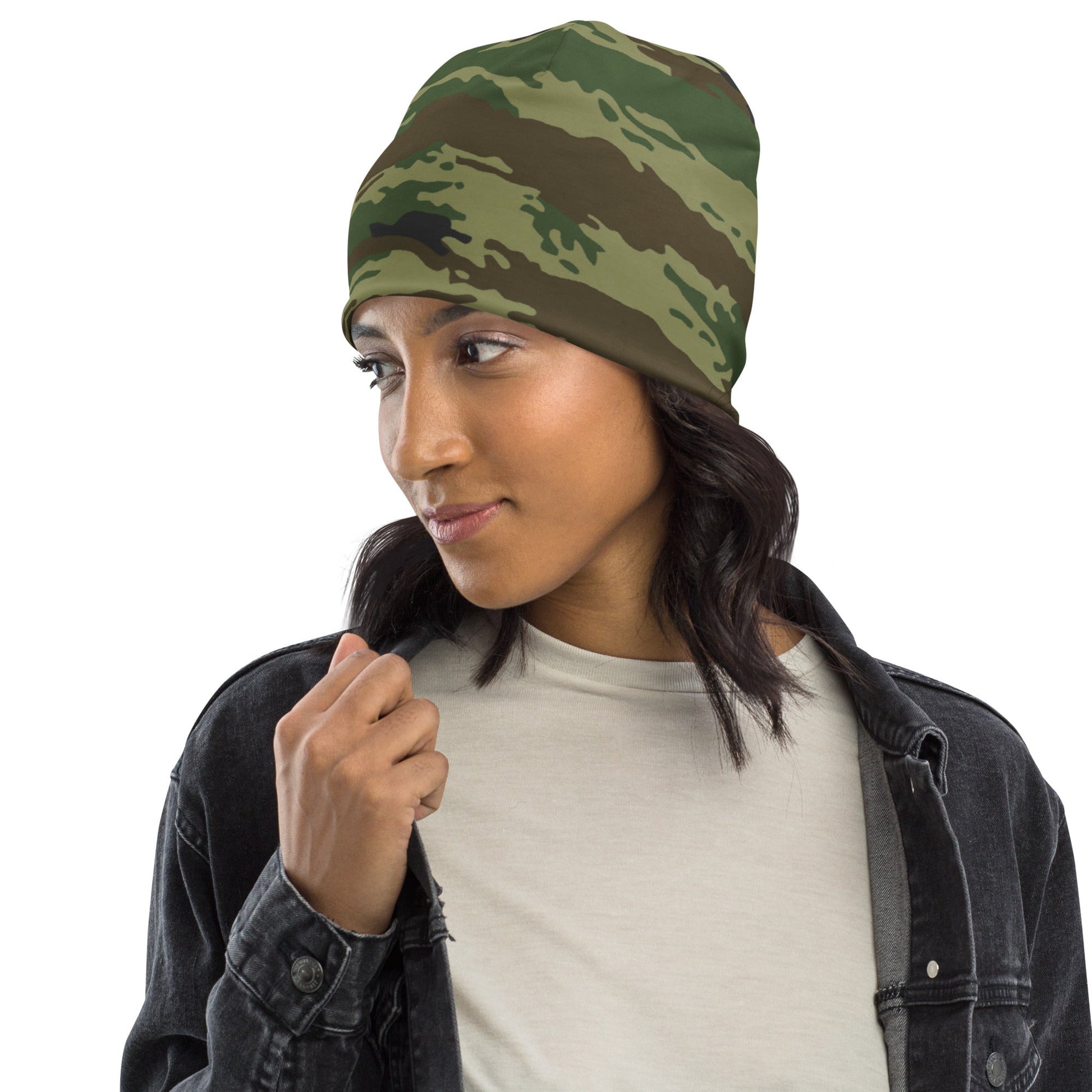 Russian Tiger Stripe Kamysh REX CAMO Beanie - Beanies