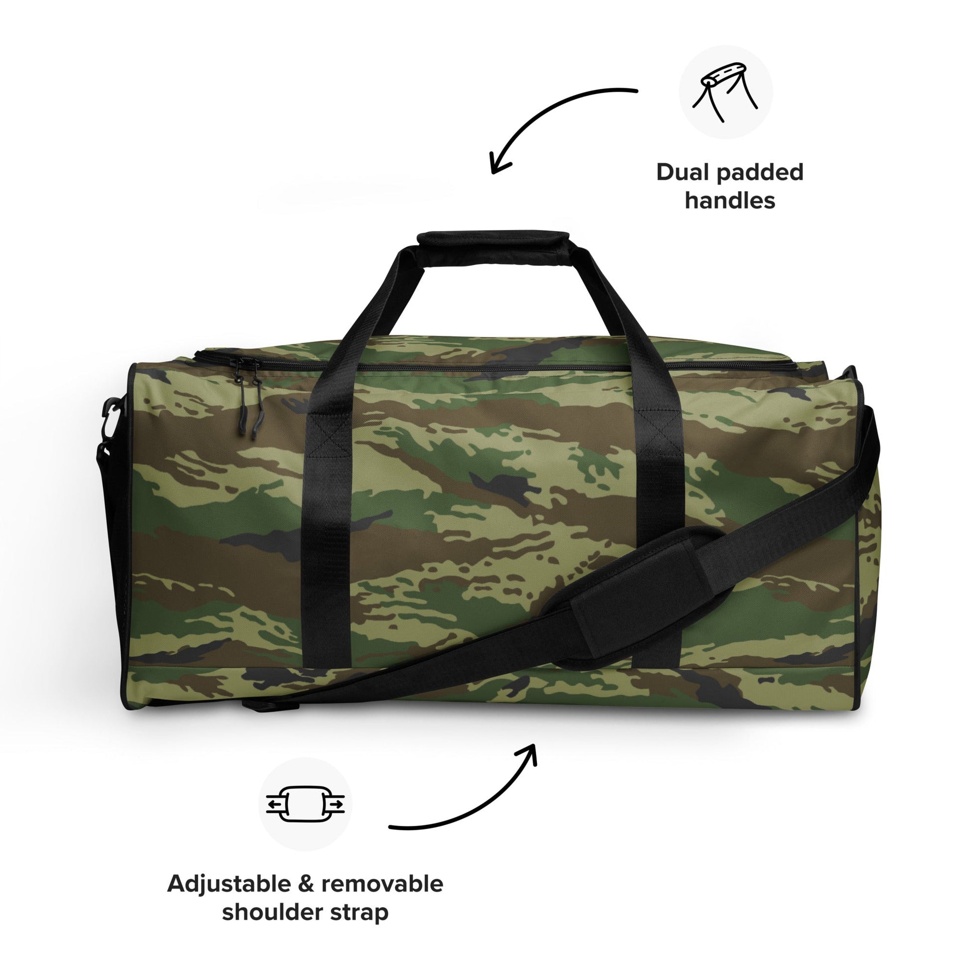 Russian Tiger Stripe Kamysh REX CAMO Duffle bag - Bags