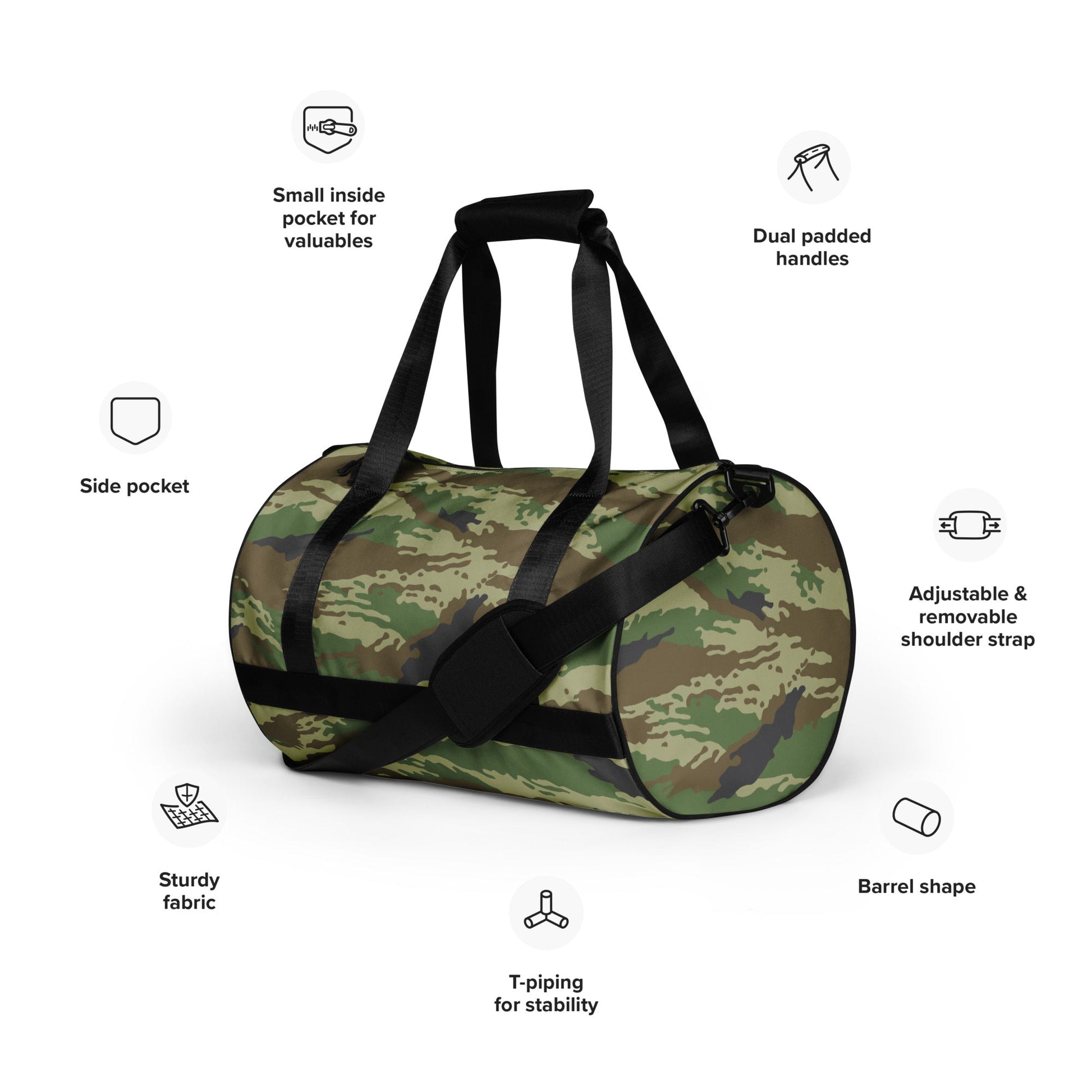 Russian Tiger Stripe Kamysh REX CAMO gym bag - Gym Bags