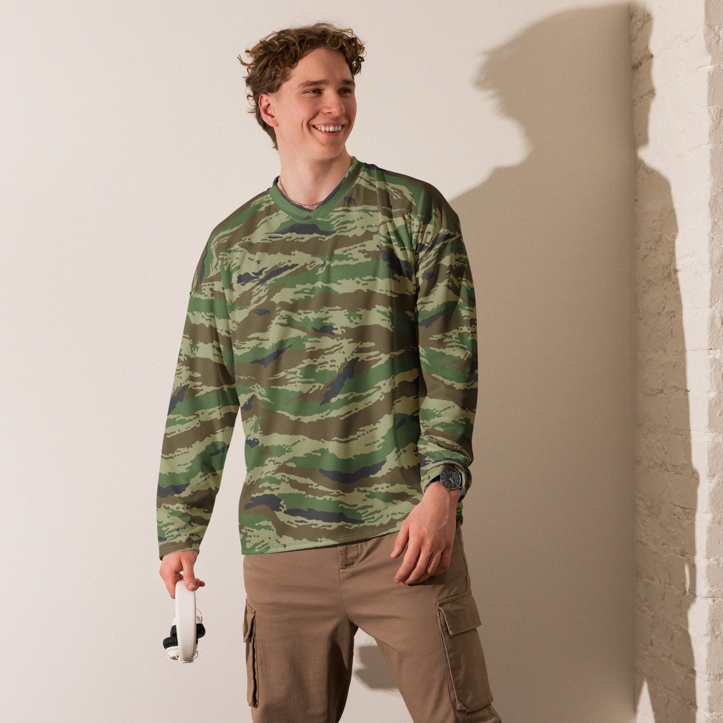 Russian Tiger Stripe Kamysh REX CAMO hockey fan jersey - Hockey Jerseys