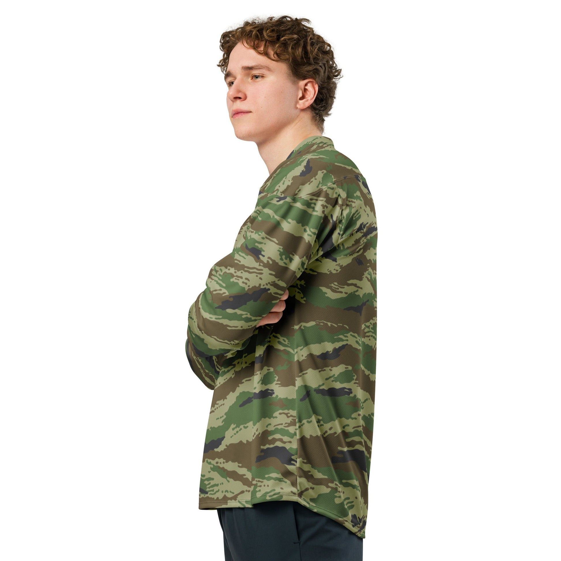 Russian Tiger Stripe Kamysh REX CAMO hockey fan jersey - 2XS - Hockey Jerseys