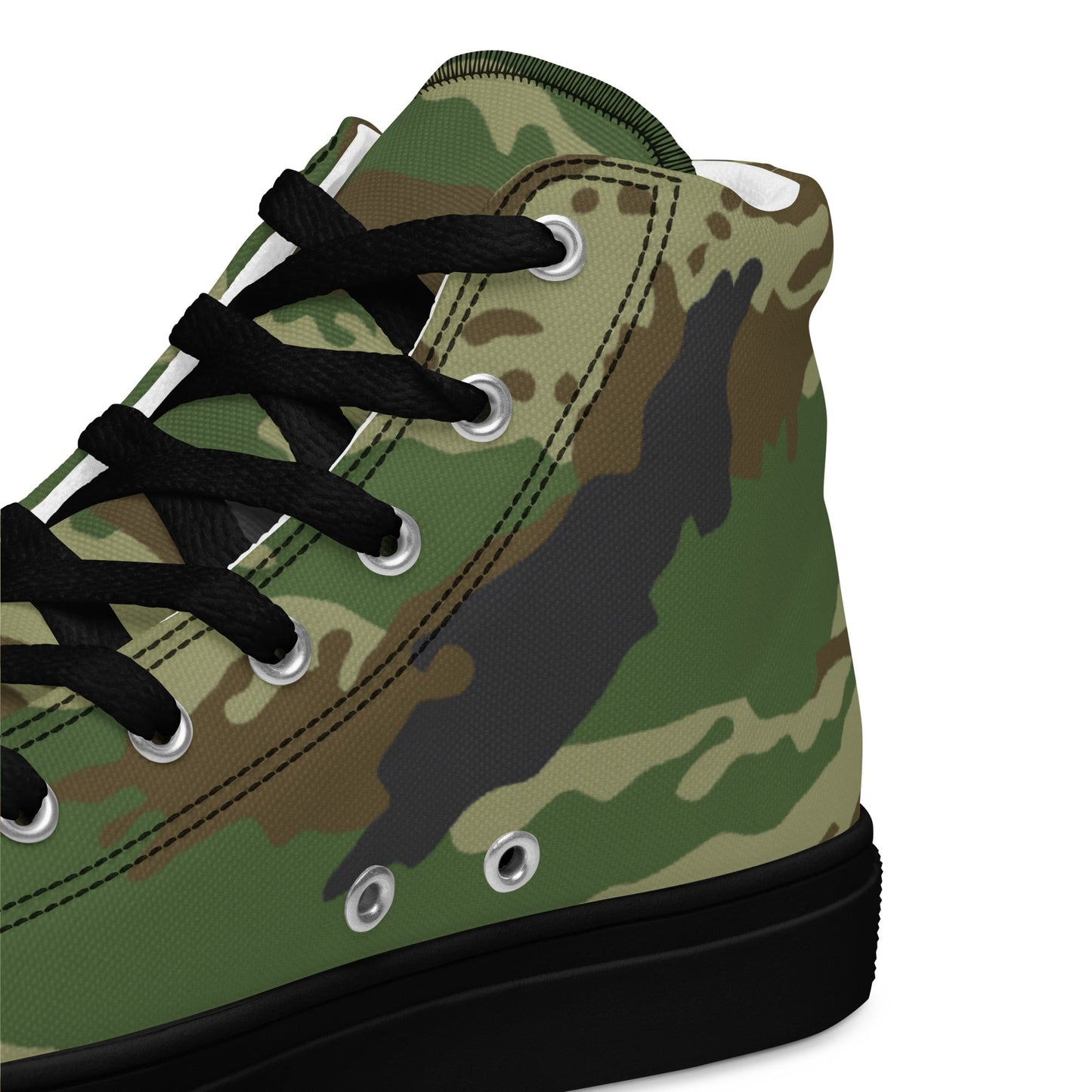 Russian Tiger Stripe Kamysh REX CAMO Mens high top canvas shoes - High Top Canvas Shoes