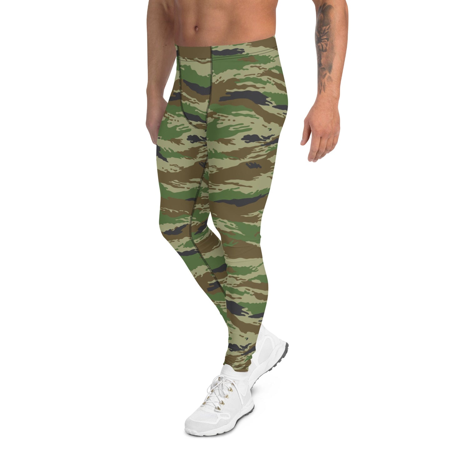 Russian Tiger Stripe Kamysh REX CAMO Mens Leggings