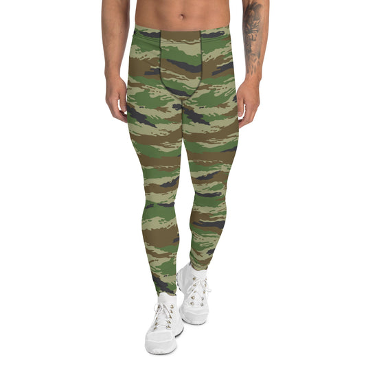 Russian Tiger Stripe Kamysh REX CAMO Mens Leggings - XS