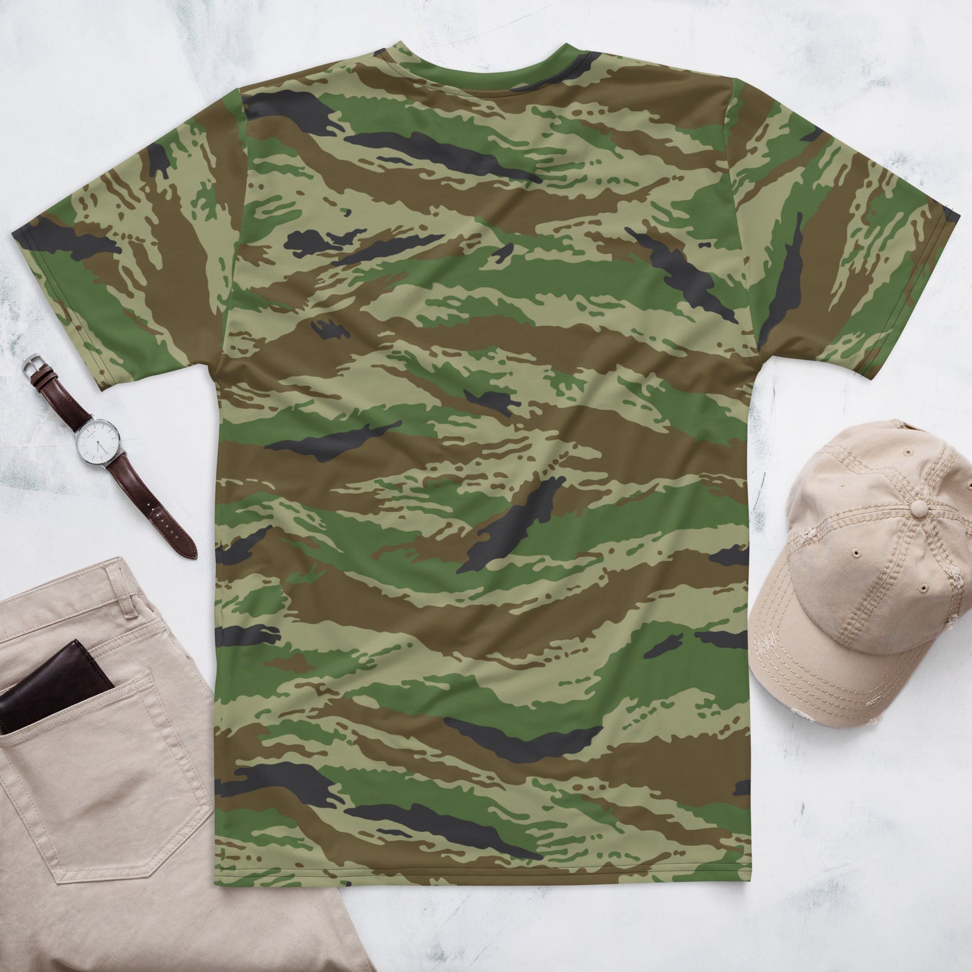 Russian Tiger Stripe Kamysh REX CAMO Mens T-shirt - T-Shirts