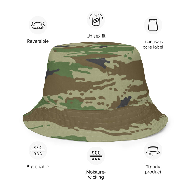 Tiger Stripe Kamysh REX CAMO Reversible Bucket Hat - Head