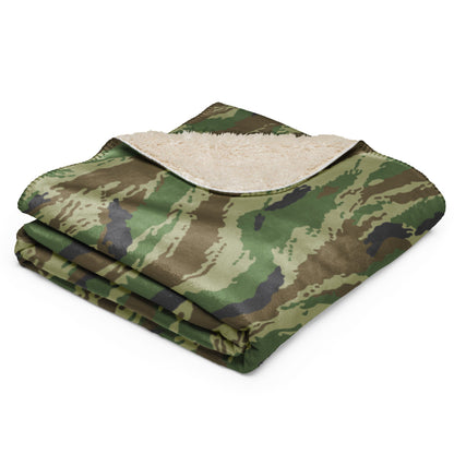 Russian Tiger Stripe Kamysh REX CAMO Sherpa blanket - Blankets