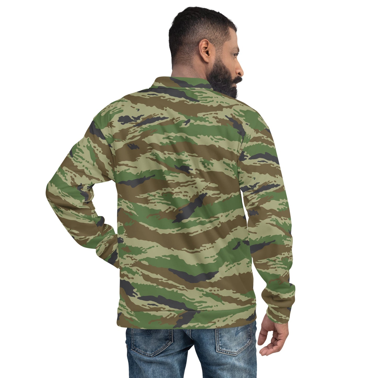 Russian Tiger Stripe Kamysh REX CAMO Unisex Bomber Jacket - Jackets