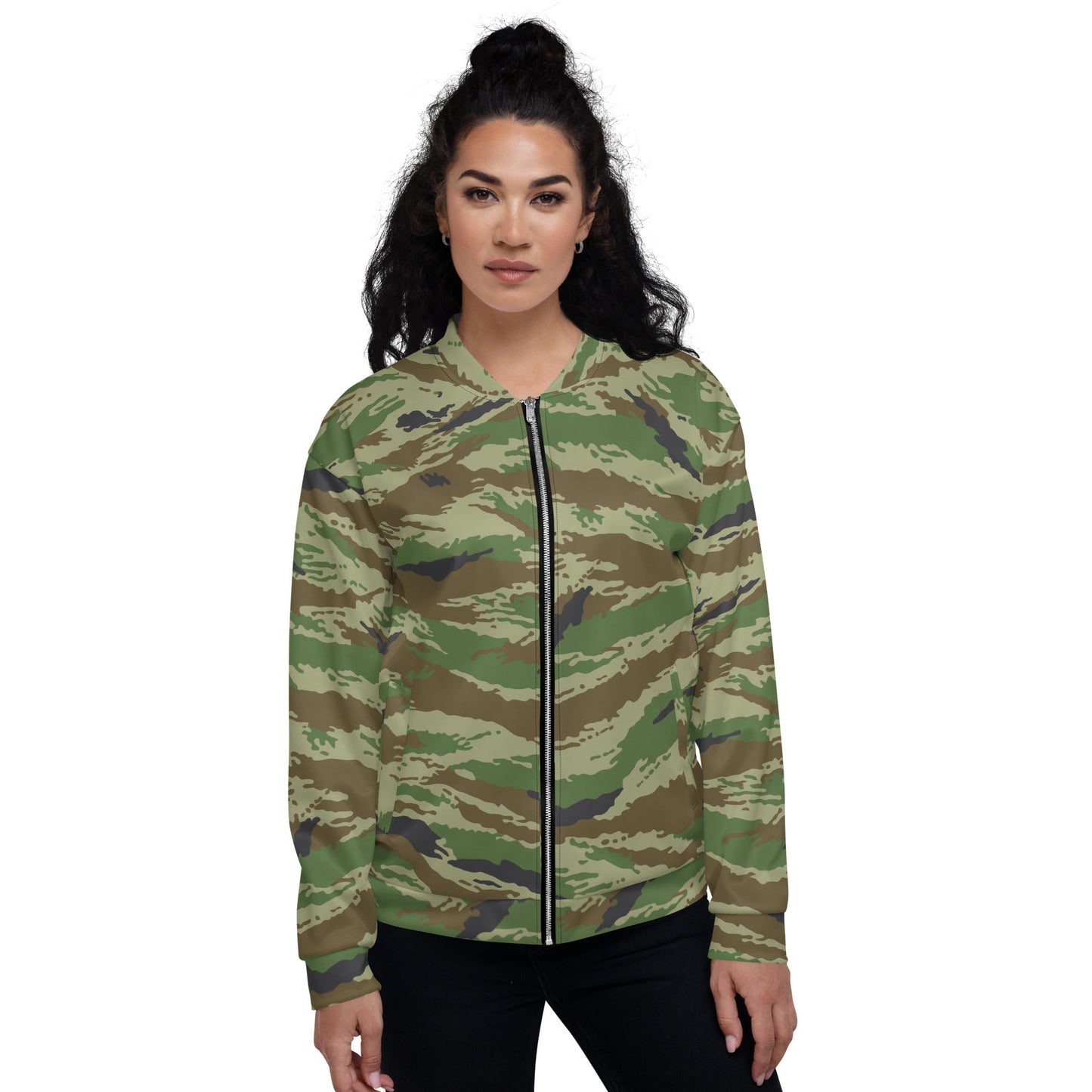 Russian Tiger Stripe Kamysh REX CAMO Unisex Bomber Jacket - Jackets