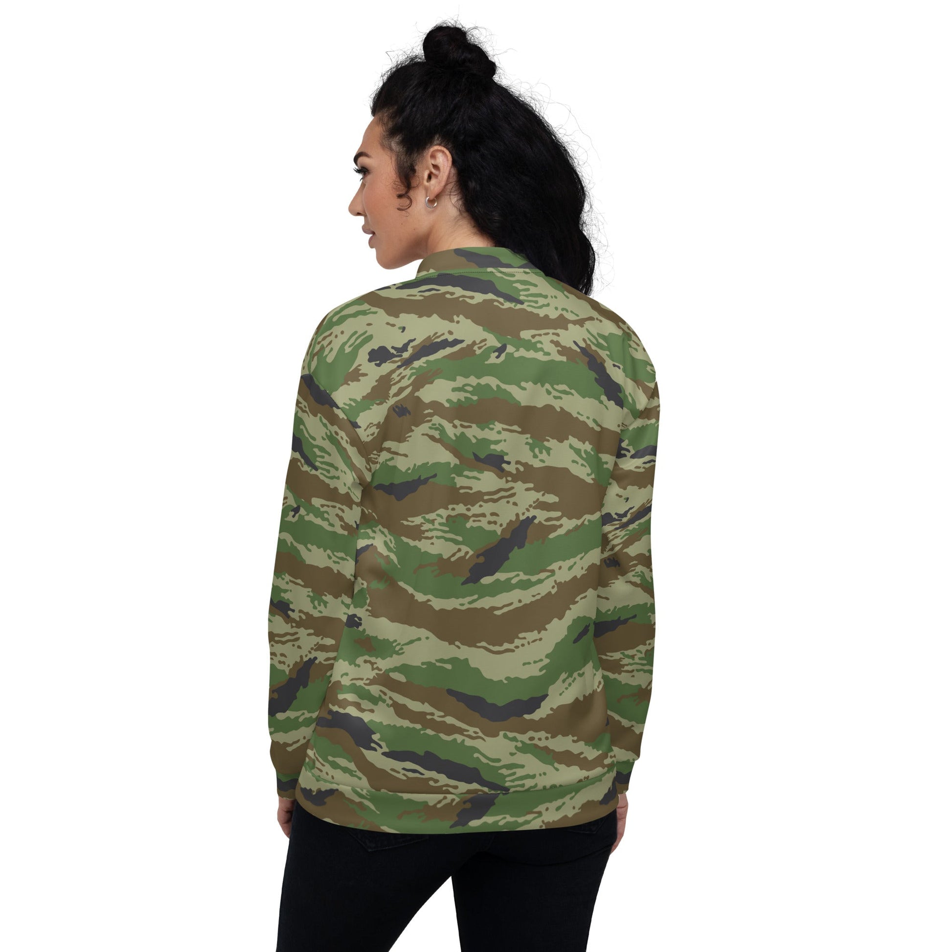 Russian Tiger Stripe Kamysh REX CAMO Unisex Bomber Jacket - Jackets