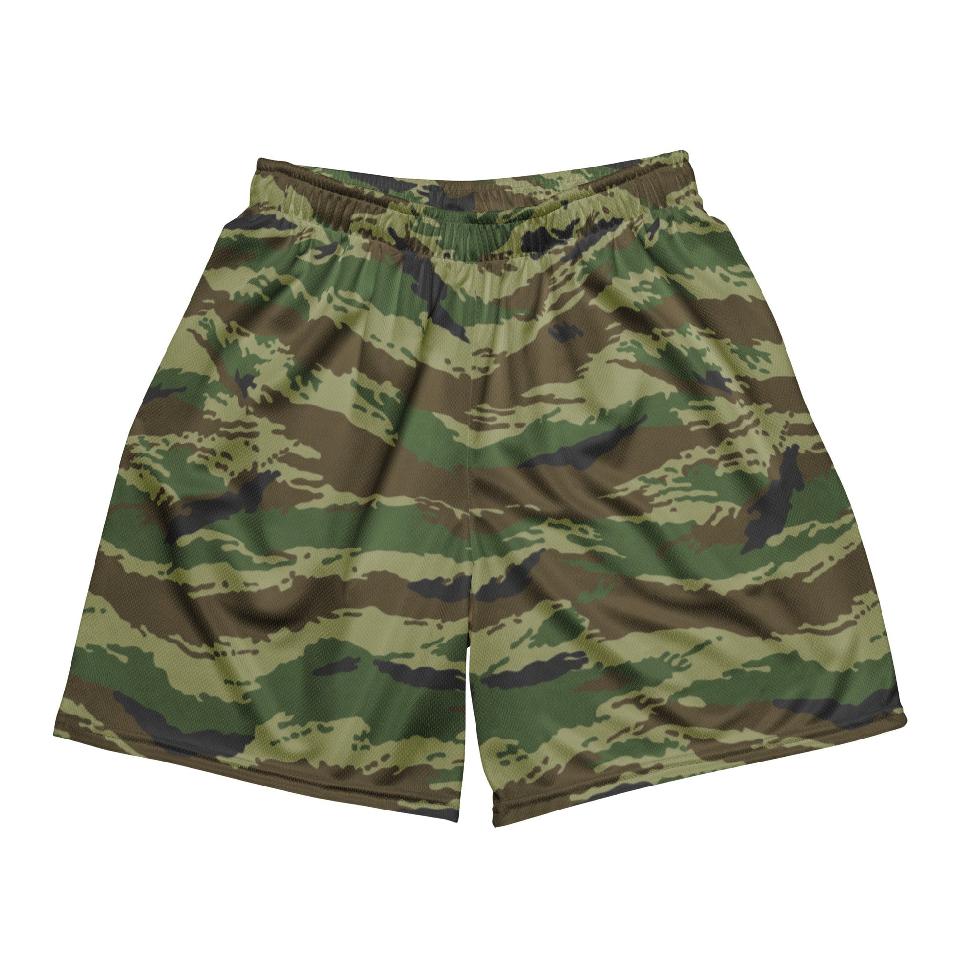Russian Tiger Stripe Kamysh REX CAMO Unisex Mesh Shorts - 2XS