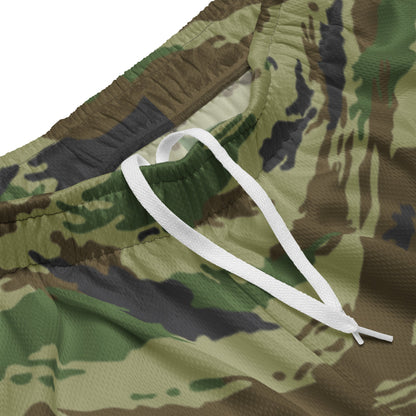 Russian Tiger Stripe Kamysh REX CAMO Unisex Mesh Shorts