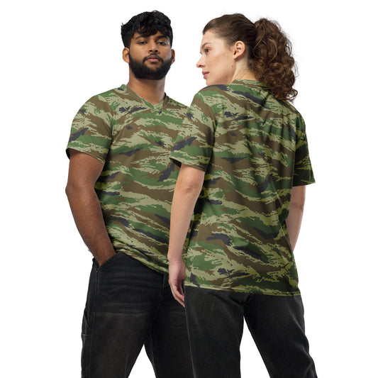 Russian Tiger Stripe Kamysh REX CAMO unisex sports jersey - 2XS - Sports Jerseys