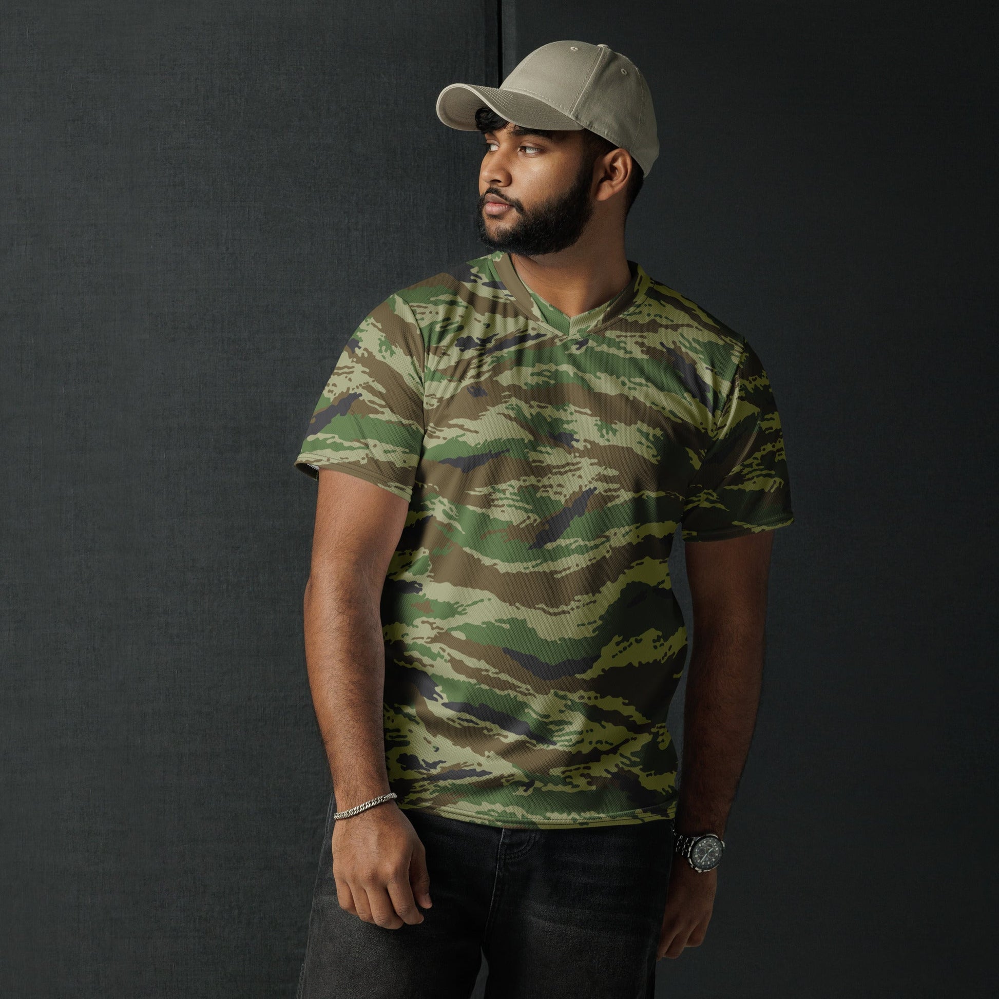 Russian Tiger Stripe Kamysh REX CAMO Unisex Sports Jersey