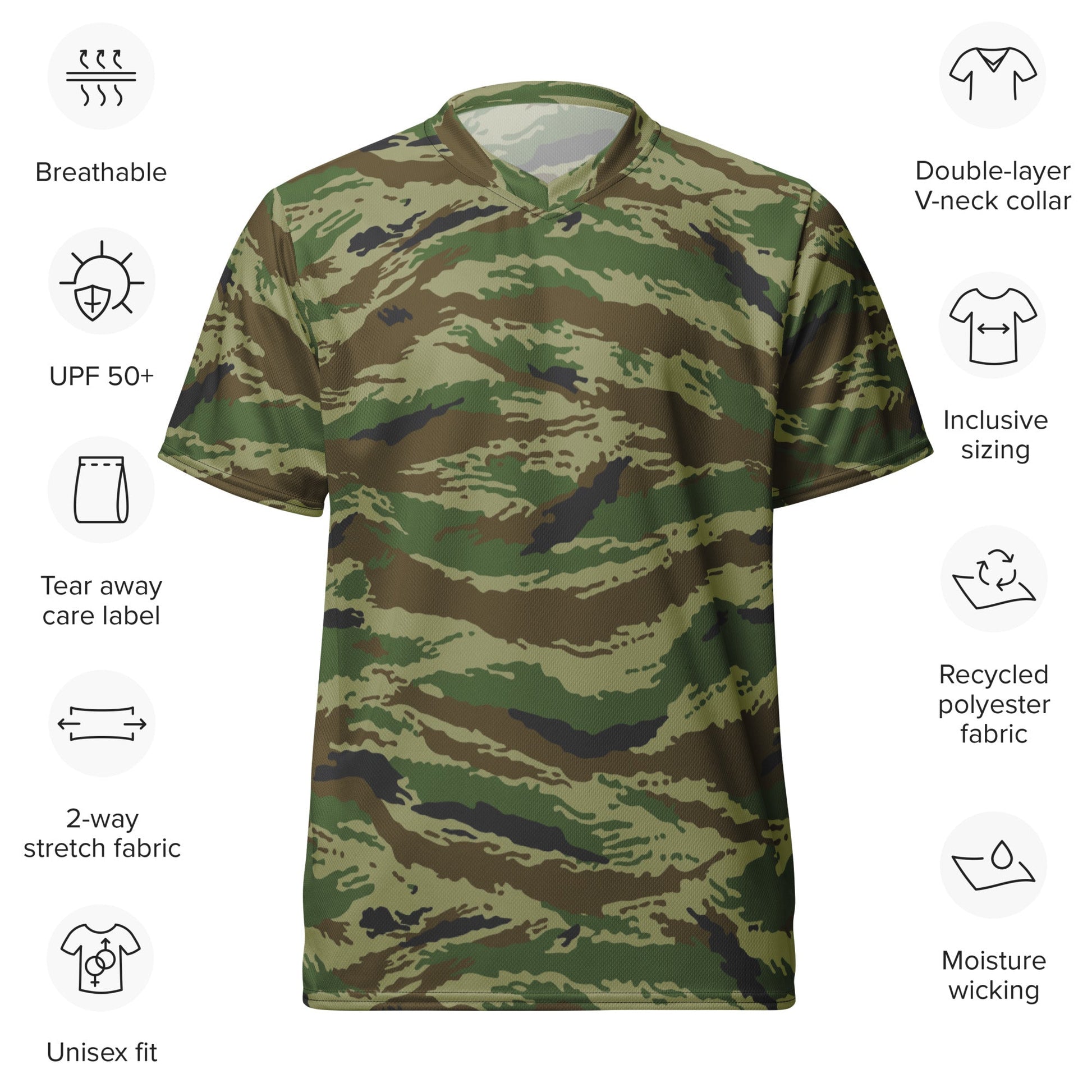 Russian Tiger Stripe Kamysh REX CAMO Unisex Sports Jersey