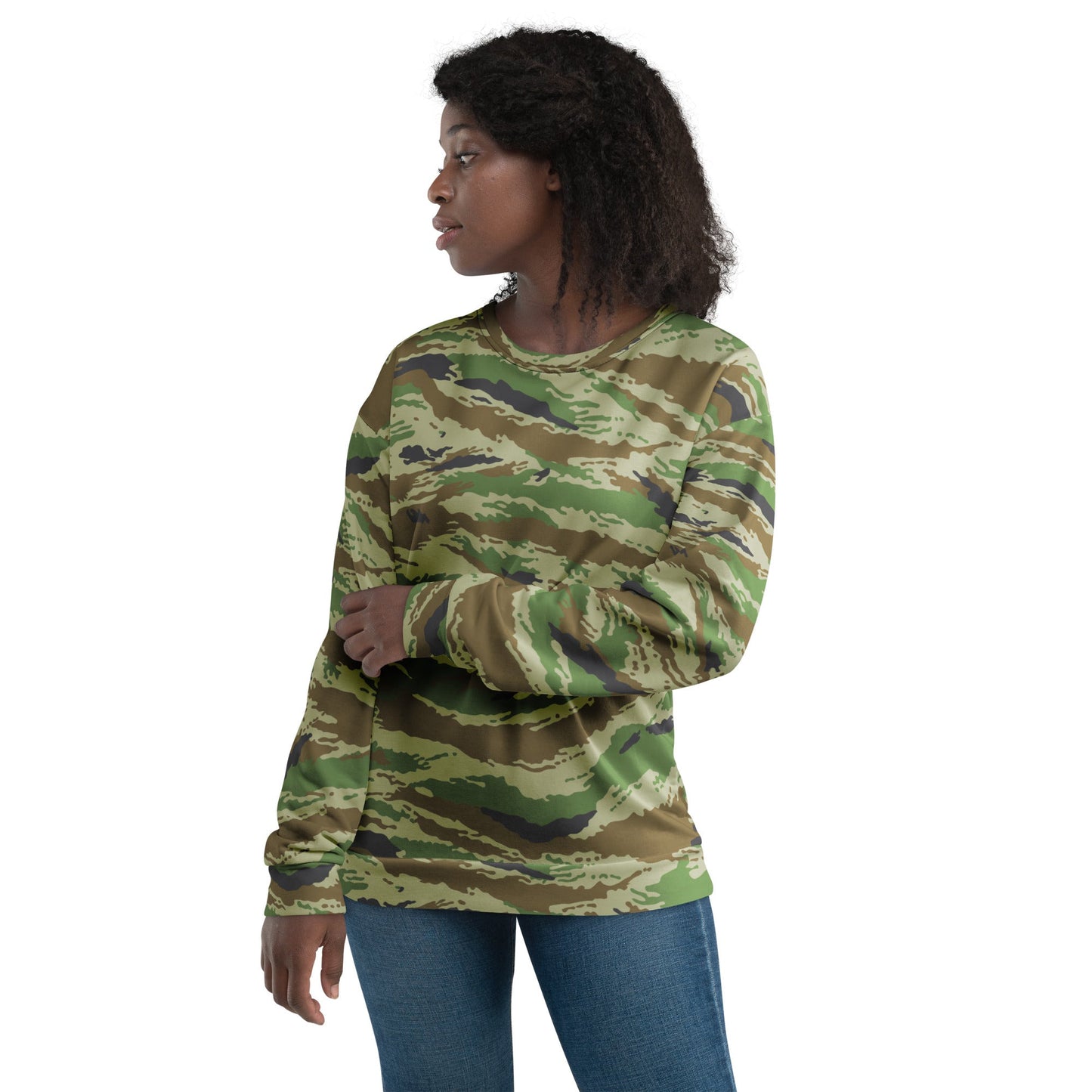 Russian Tiger Stripe Kamysh REX CAMO Unisex Sweatshirt - Sweatshirts