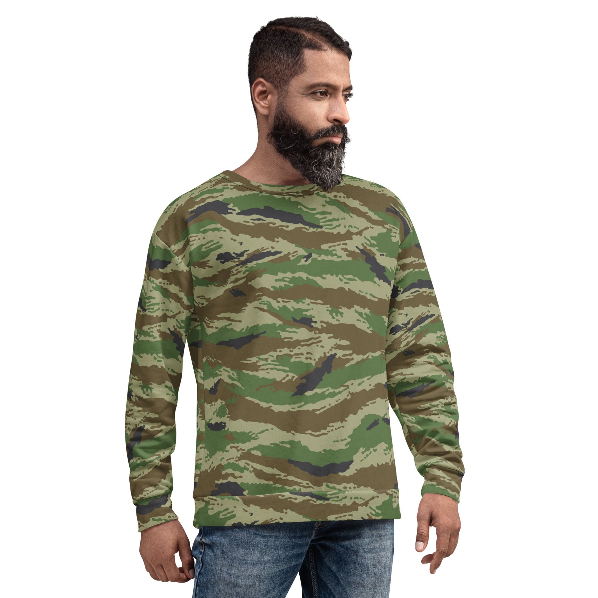 Russian Tiger Stripe Kamysh REX CAMO Unisex Sweatshirt - Sweatshirts