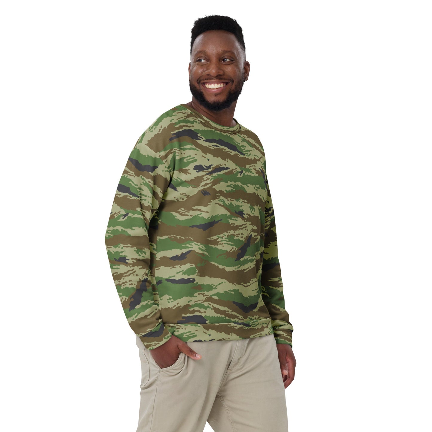 Russian Tiger Stripe Kamysh REX CAMO Unisex Sweatshirt - Sweatshirts