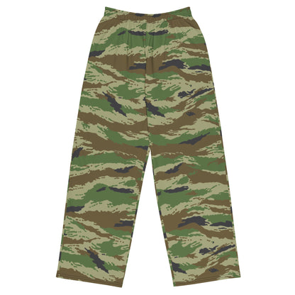 Russian Tiger Stripe Kamysh REX CAMO unisex wide-leg pants - 2XS - Wide-leg Pants