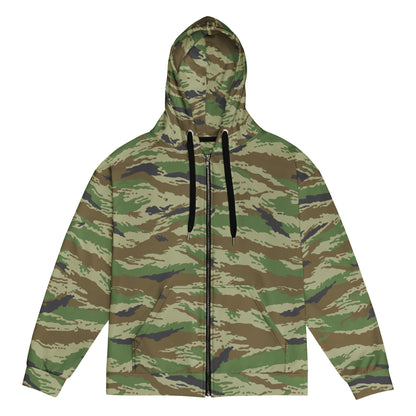 Russian Tiger Stripe Kamysh REX CAMO Unisex zip hoodie - 2XS - Zip Hoodies