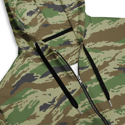 Russian Tiger Stripe Kamysh REX CAMO Unisex zip hoodie - Zip Hoodies