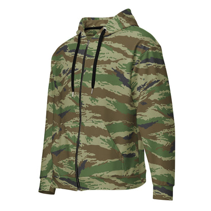 Russian Tiger Stripe Kamysh REX CAMO Unisex zip hoodie - Zip Hoodies