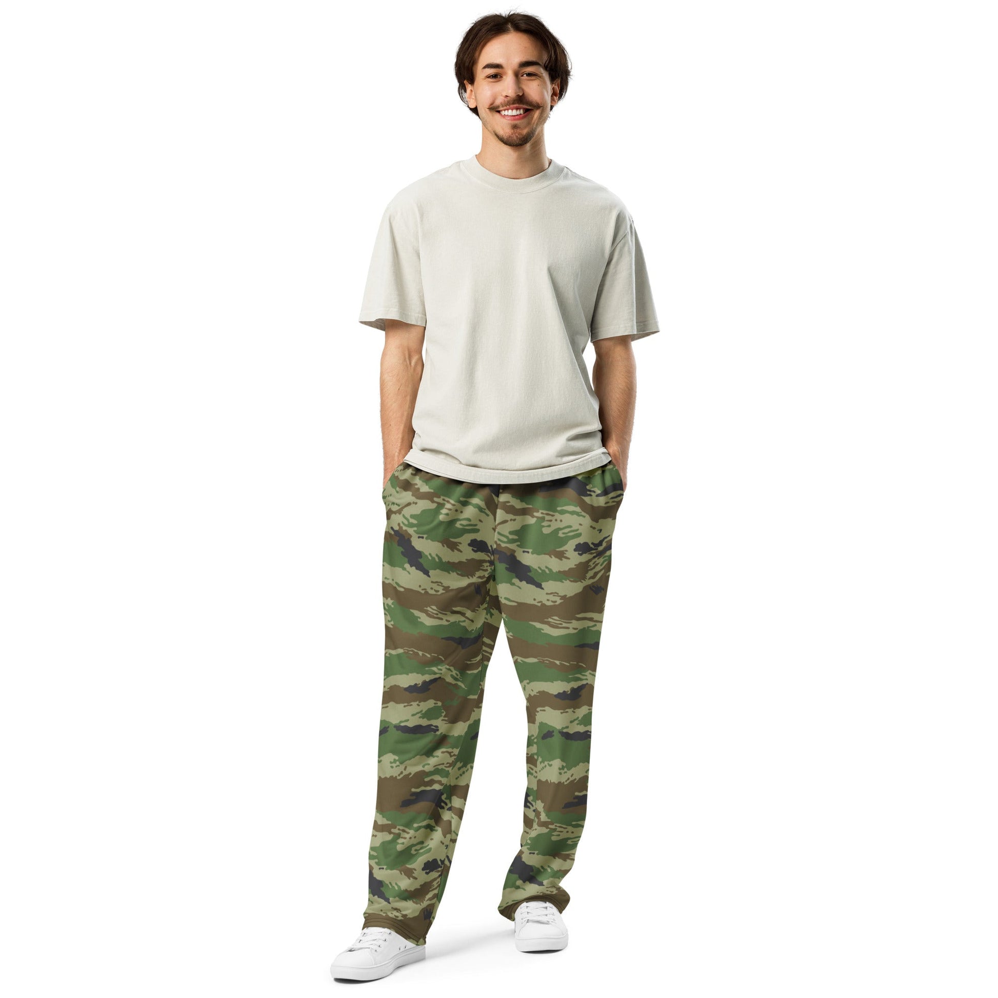 Russian Tiger Stripe Kamysh REX CAMO Wide-leg joggers - Joggers