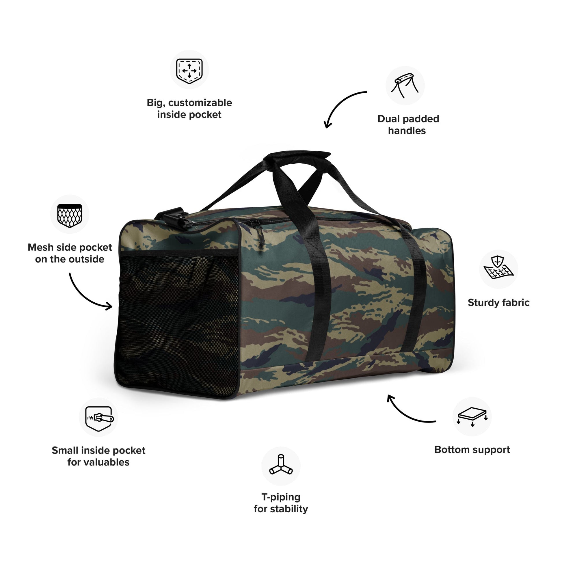 Russian Tiger Stripe Kamysh SPLAV CAMO Duffle bag - Bags