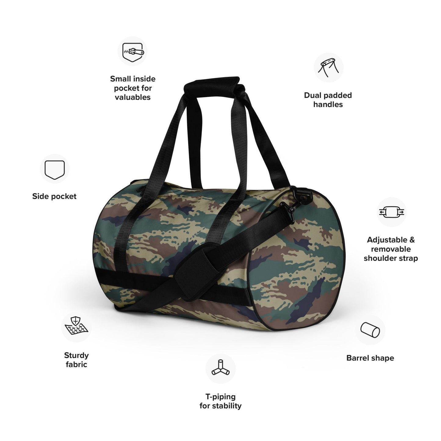 Russian Tiger Stripe Kamysh SPLAV CAMO Gym Bag