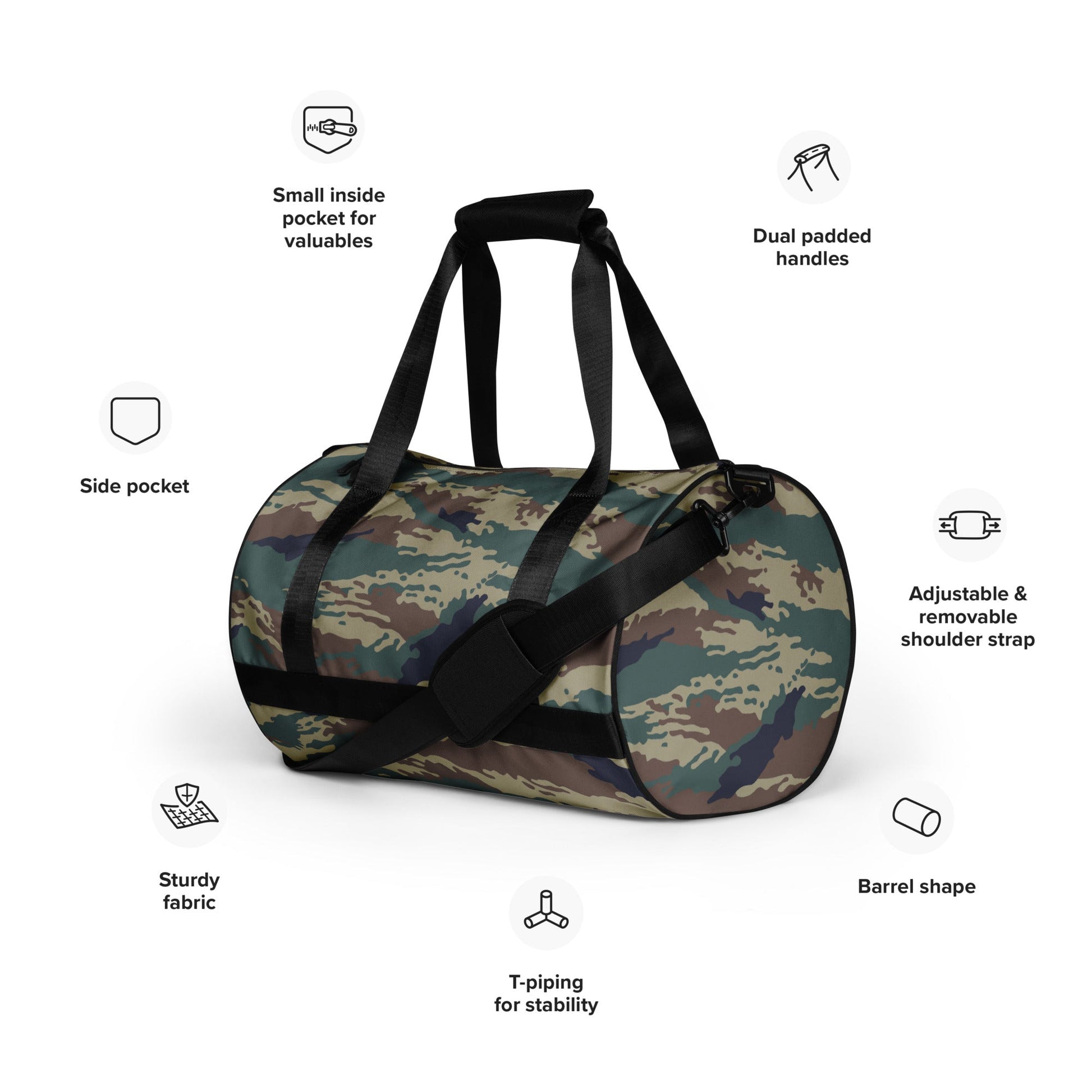 Russian Tiger Stripe Kamysh SPLAV CAMO Gym Bag