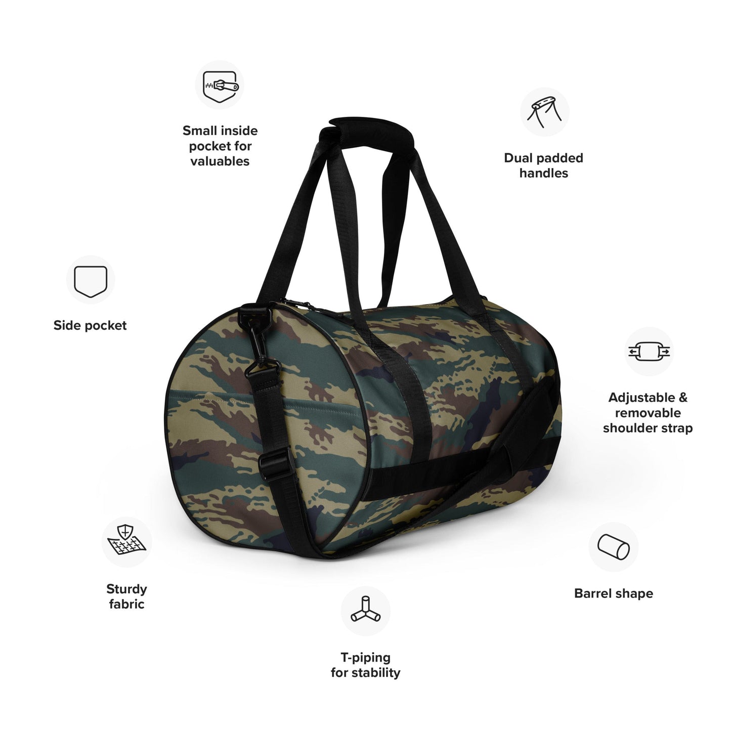 Russian Tiger Stripe Kamysh SPLAV CAMO Gym Bag