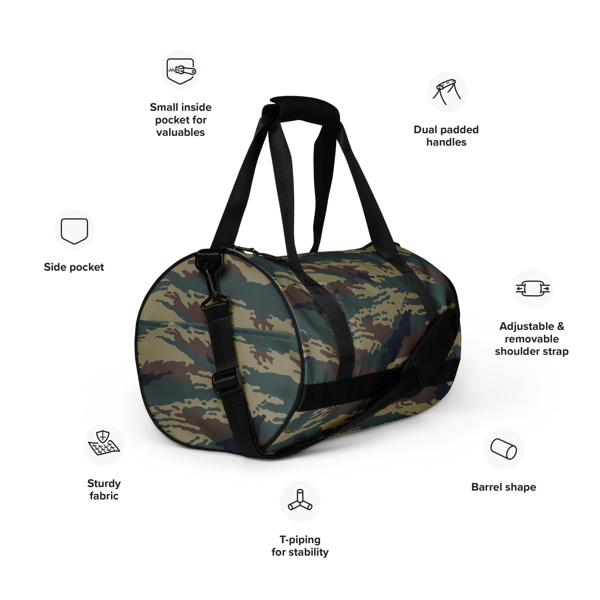 Russian Tiger Stripe Kamysh SPLAV CAMO Gym Bag