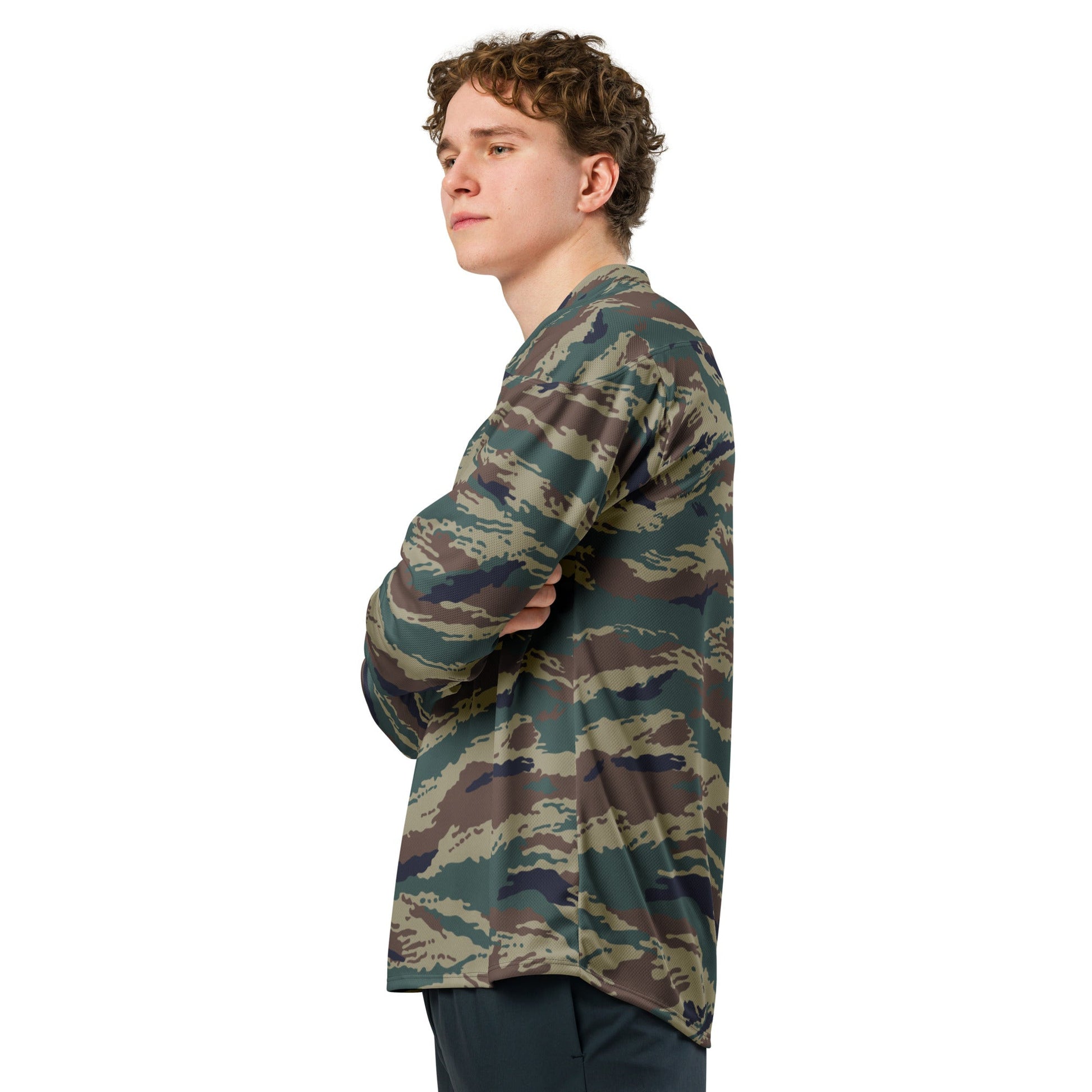 Russian Tiger Stripe Kamysh SPLAV CAMO Unisex Hockey Fan Jersey - 2XS