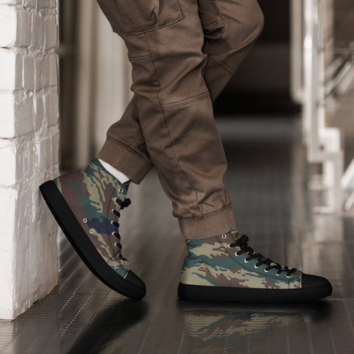 Tiger Stripe Kamysh SPLAV CAMO Mens High-Top Canvas Shoes - Black / 5
