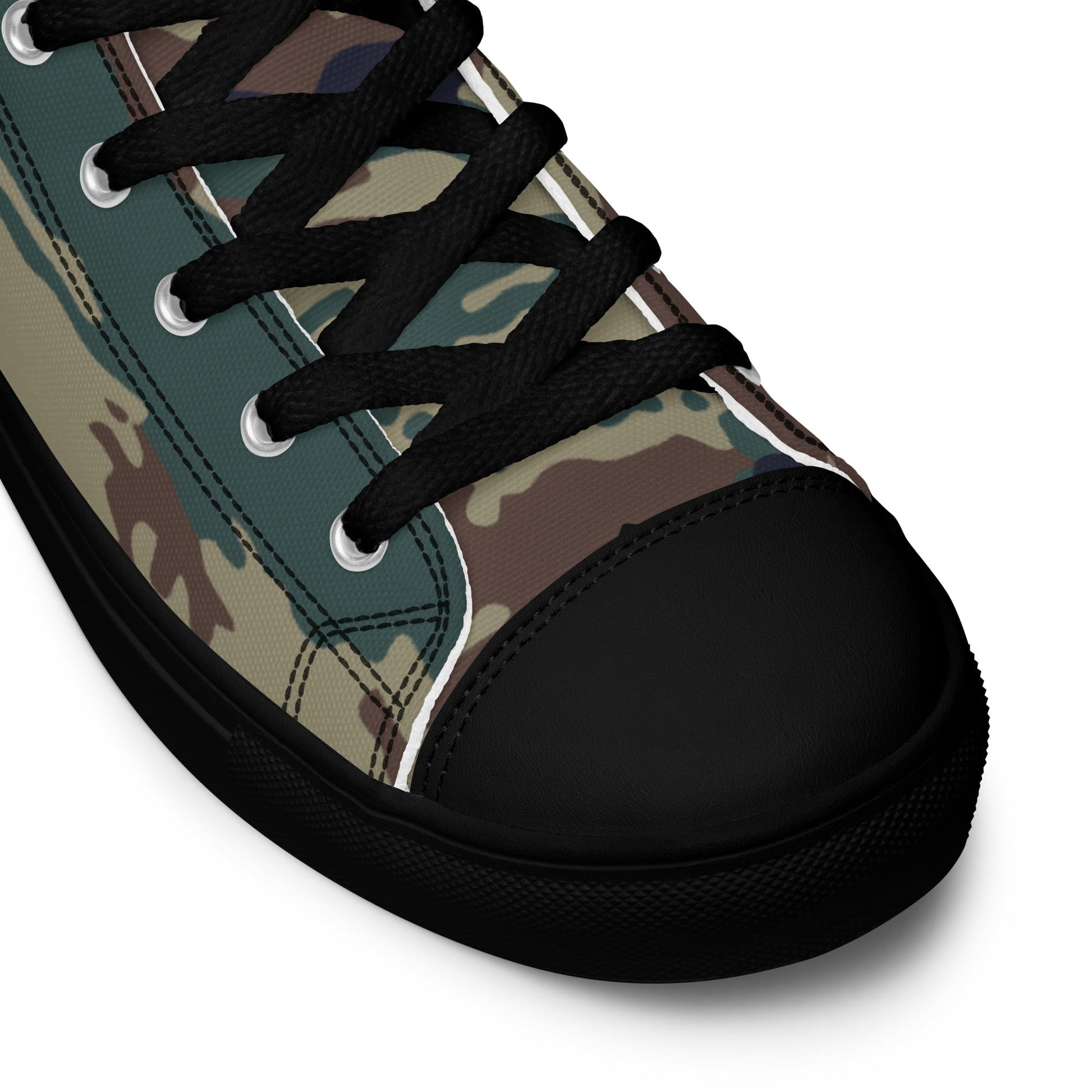 Russian Tiger Stripe Kamysh SPLAV CAMO Mens high top canvas shoes - High Top Canvas Shoes