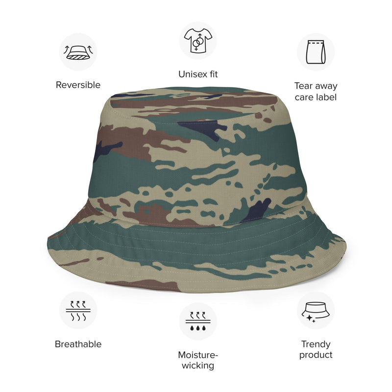 Tiger Stripe Kamysh SPLAV CAMO Reversible Bucket Hat - Head