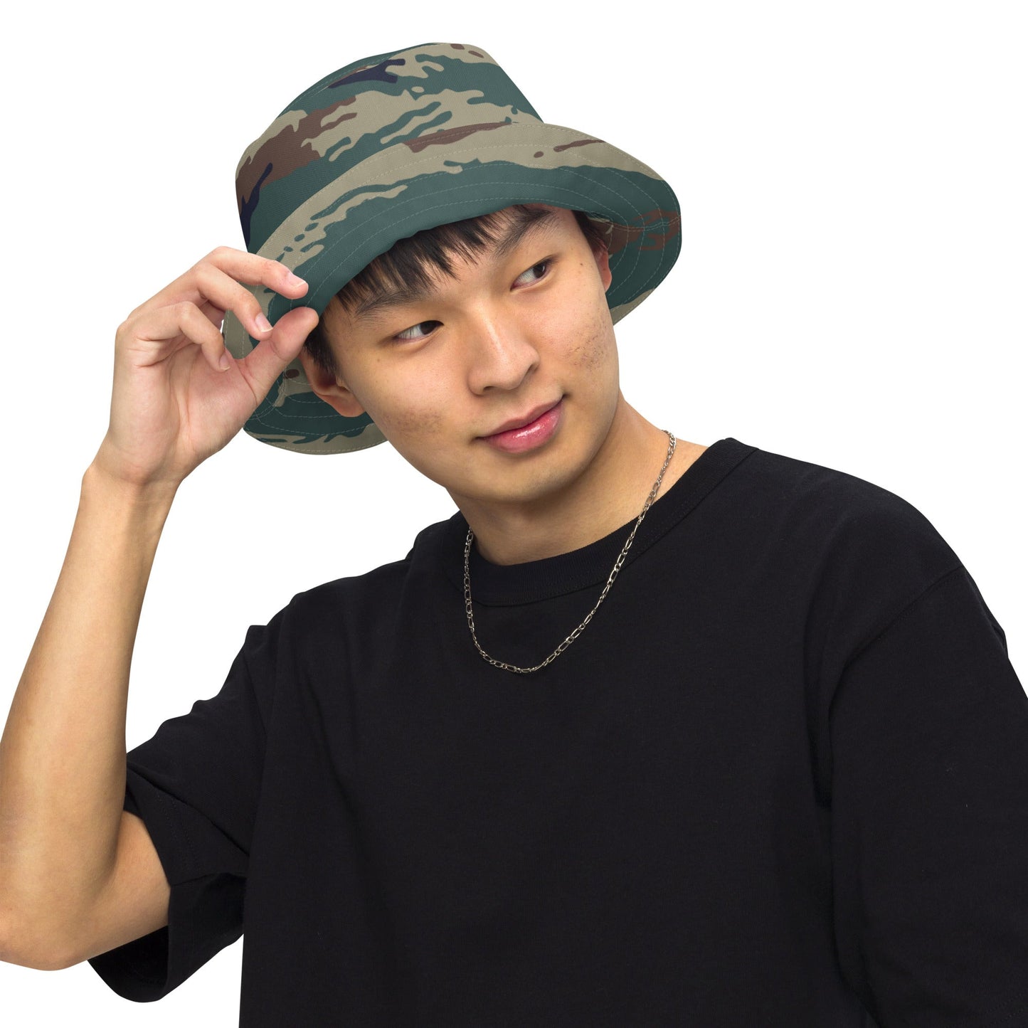 Russian Tiger Stripe Kamysh SPLAV CAMO Reversible bucket hat - Bucket Hats