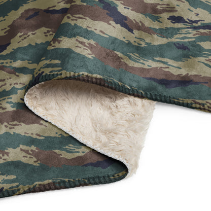 Russian Tiger Stripe Kamysh SPLAV CAMO Sherpa blanket - Blankets