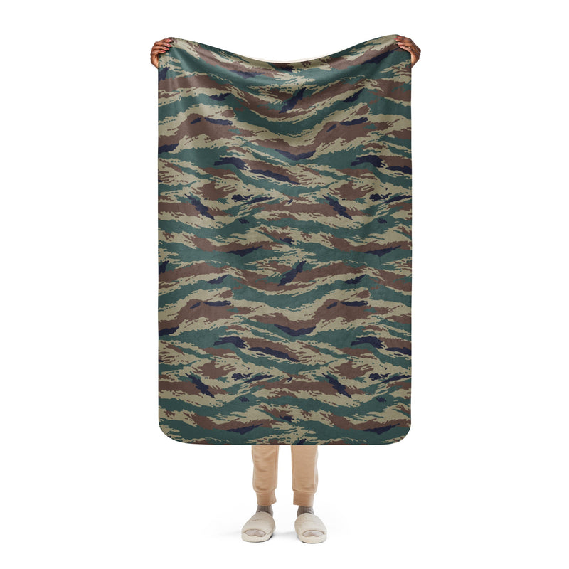 Tiger Stripe Kamysh SPLAV CAMO Sherpa Blanket - 37″×57″