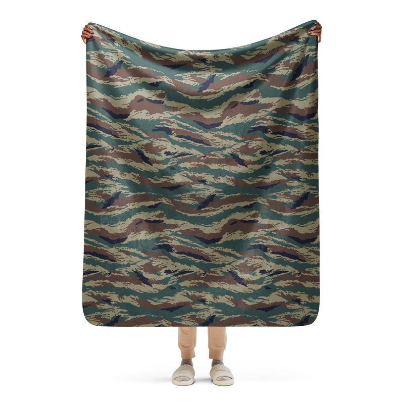 Tiger Stripe Kamysh SPLAV CAMO Sherpa Blanket - 50″×60″