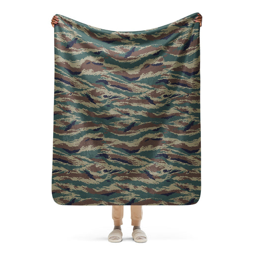 Tiger Stripe Kamysh SPLAV CAMO Sherpa Blanket - 50″×60″