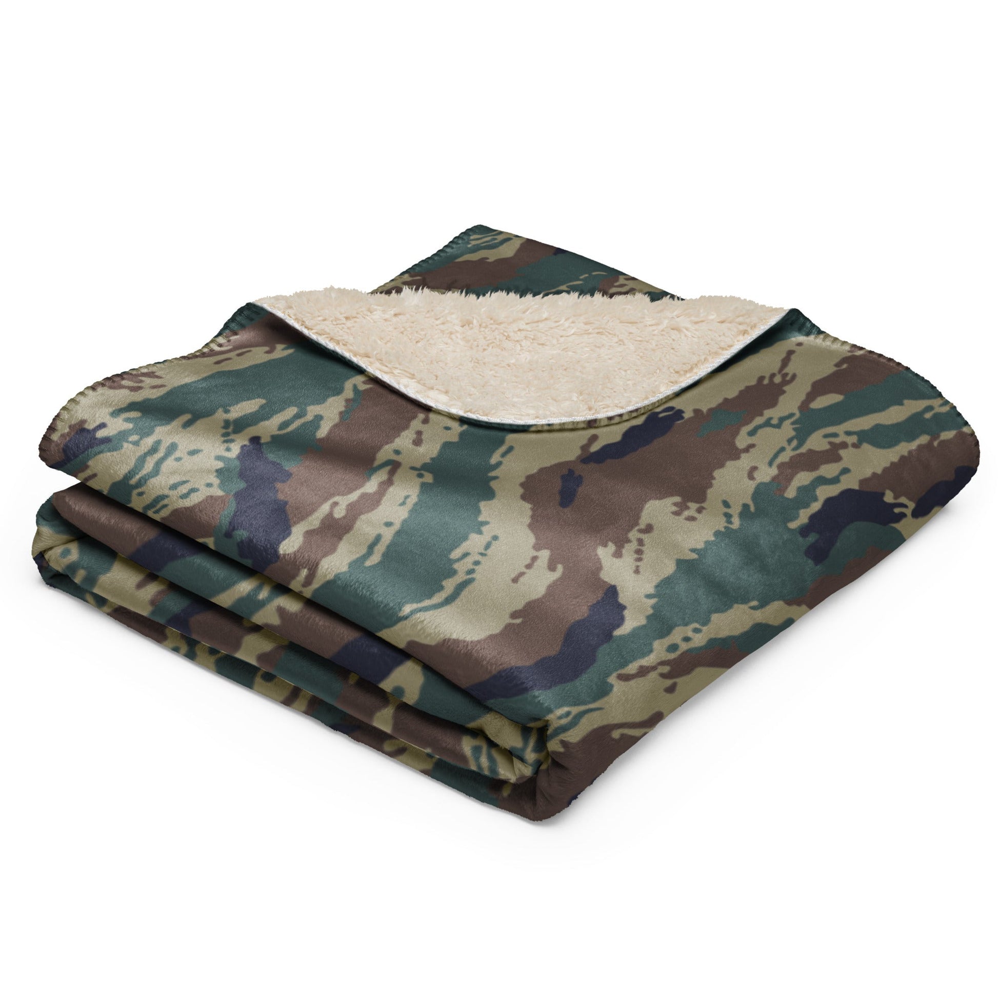 Russian Tiger Stripe Kamysh SPLAV CAMO Sherpa blanket - Blankets