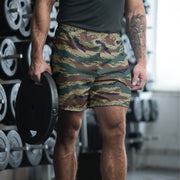 Tiger Stripe Kamysh SPLAV CAMO Unisex Athletic Long Shorts - XS