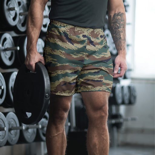 Tiger Stripe Kamysh SPLAV CAMO Unisex Athletic Long Shorts - XS