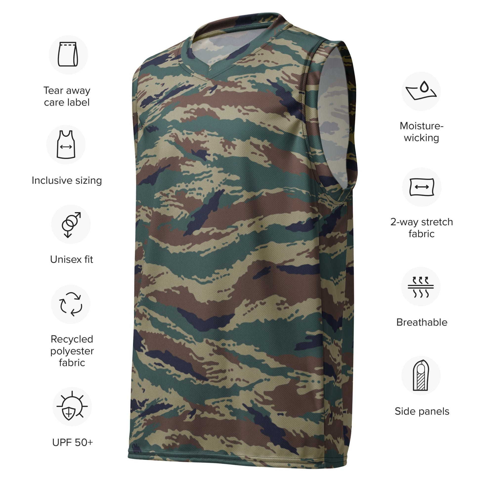 Russian Tiger Stripe Kamysh SPLAV CAMO unisex basketball jersey - Basketball Jerseys