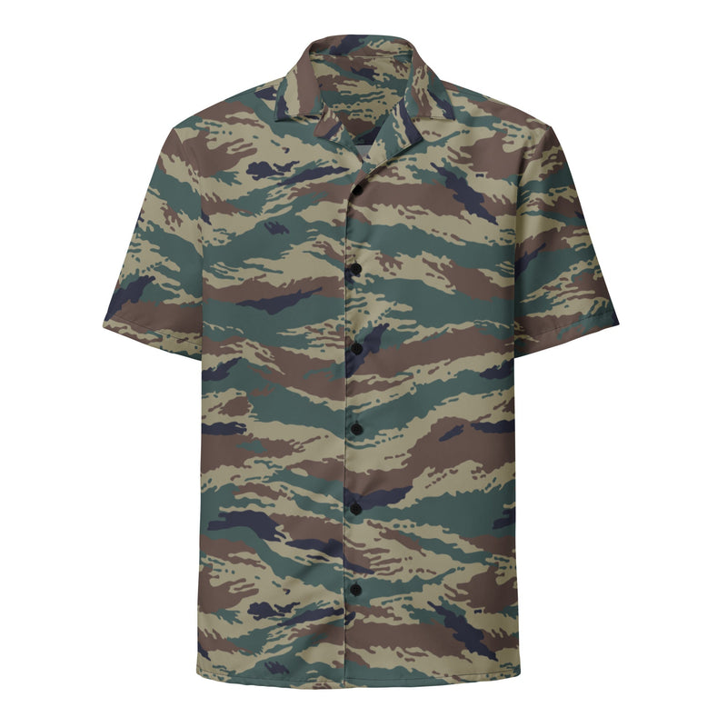 Tiger Stripe Kamysh SPLAV CAMO Unisex Short-Sleeve Button Shirt - Button-Up